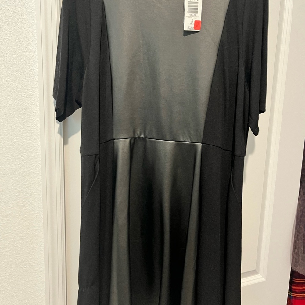 Torrid Black Faux Leather Dress